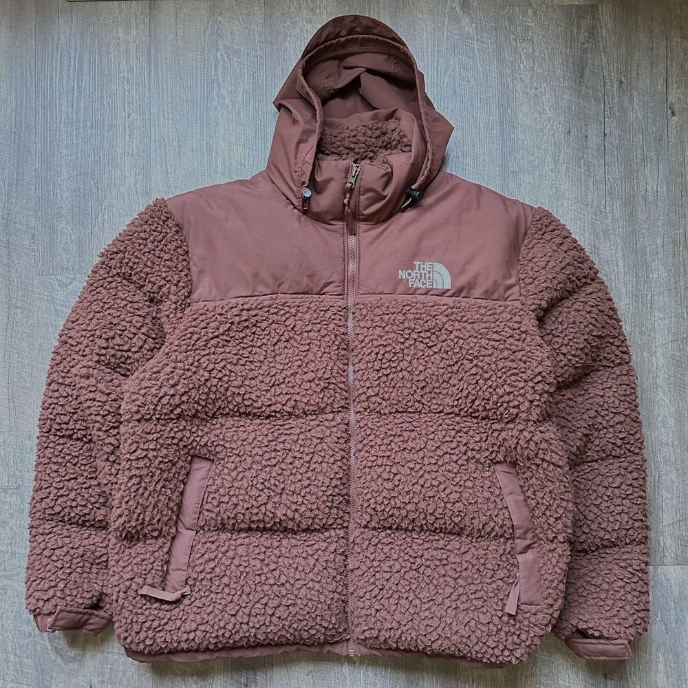 The North Face Sherpa Nuptse Down Jacket Brown Coat Mens Size X LARGE‎ XL Pile